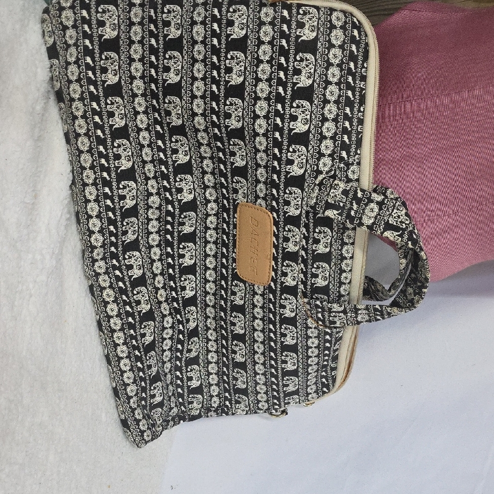 Black and White Printed Women Bag